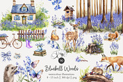 100 bluebell woods clip art, a Seasonal Illustration by Poppy Lane Studio (Thumbnail 1 of 10)