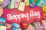 Cute Shopping Bag Cartoon Characters, an Object Illustration by Jocularity Art (Thumbnail 1 of 3)