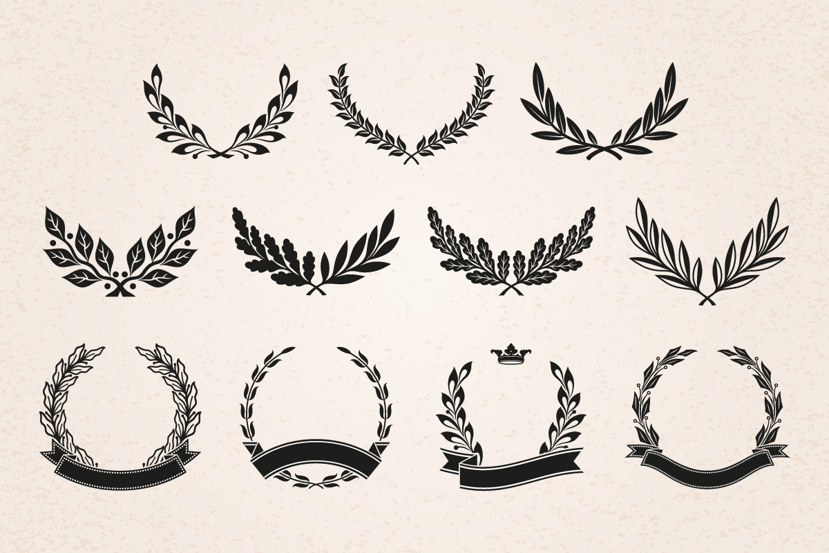 Laurel Wreaths Vector, 35 Elements, an Object Graphic by Digiselector Design Goods (Photo 5 of 5)