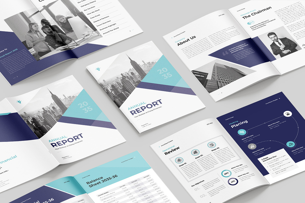Annual Report Template, a Brochure Template by Spark_Creative (Photo 3 of 16)