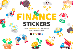 Animated Finance Stickers, a Duotone Icon by Vectors Market