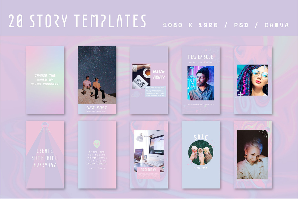 Instagram: Iridescent Galaxy, a Social Media Template by Liseno Designs (Photo 4 of 8)