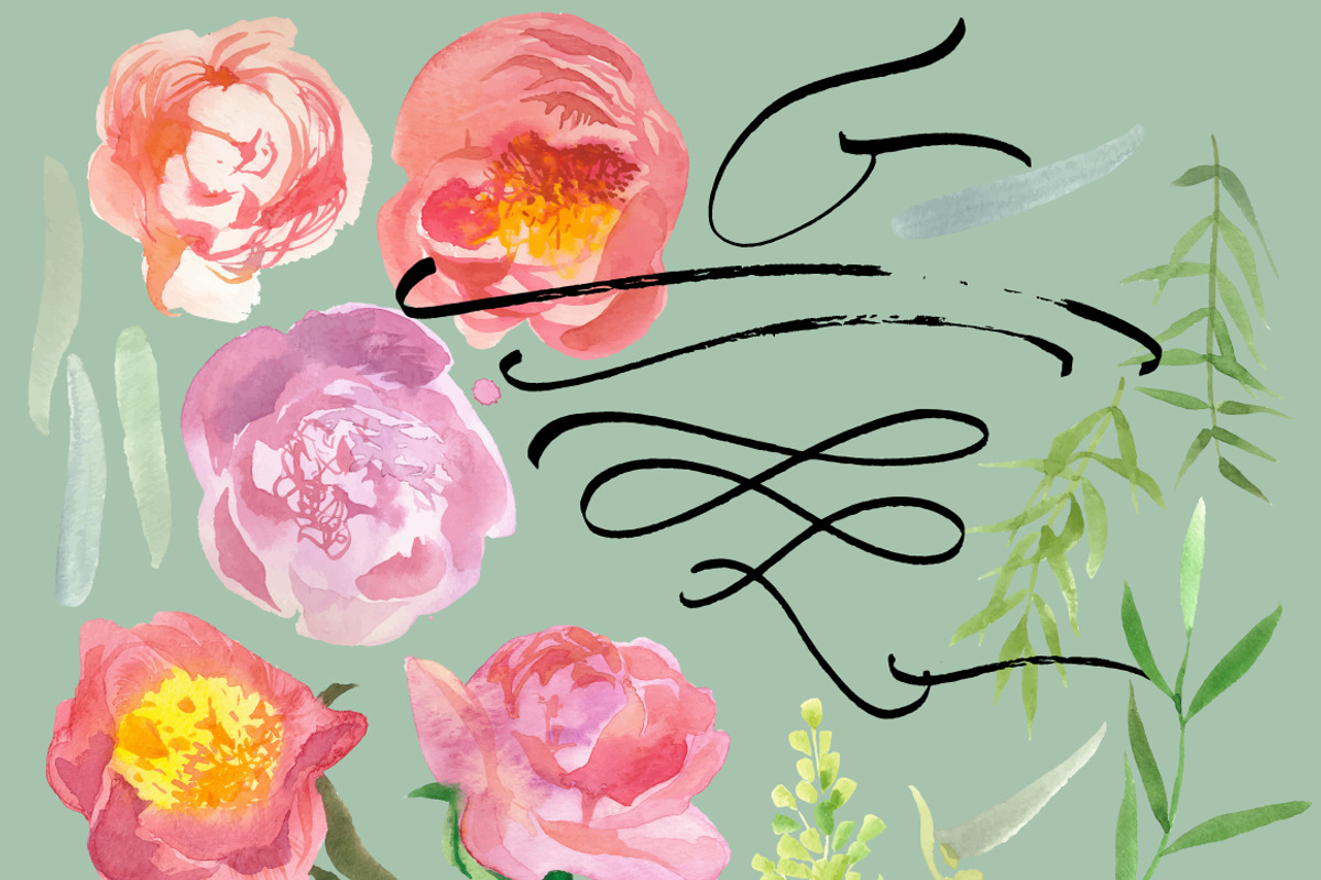 Caprice Script + Vector Flower Bonus preview 3