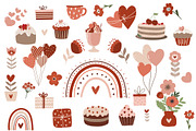 Valentines Day clipart & pattern, an Object Graphic by Cozy pattern shop (Thumbnail 6 of 7)