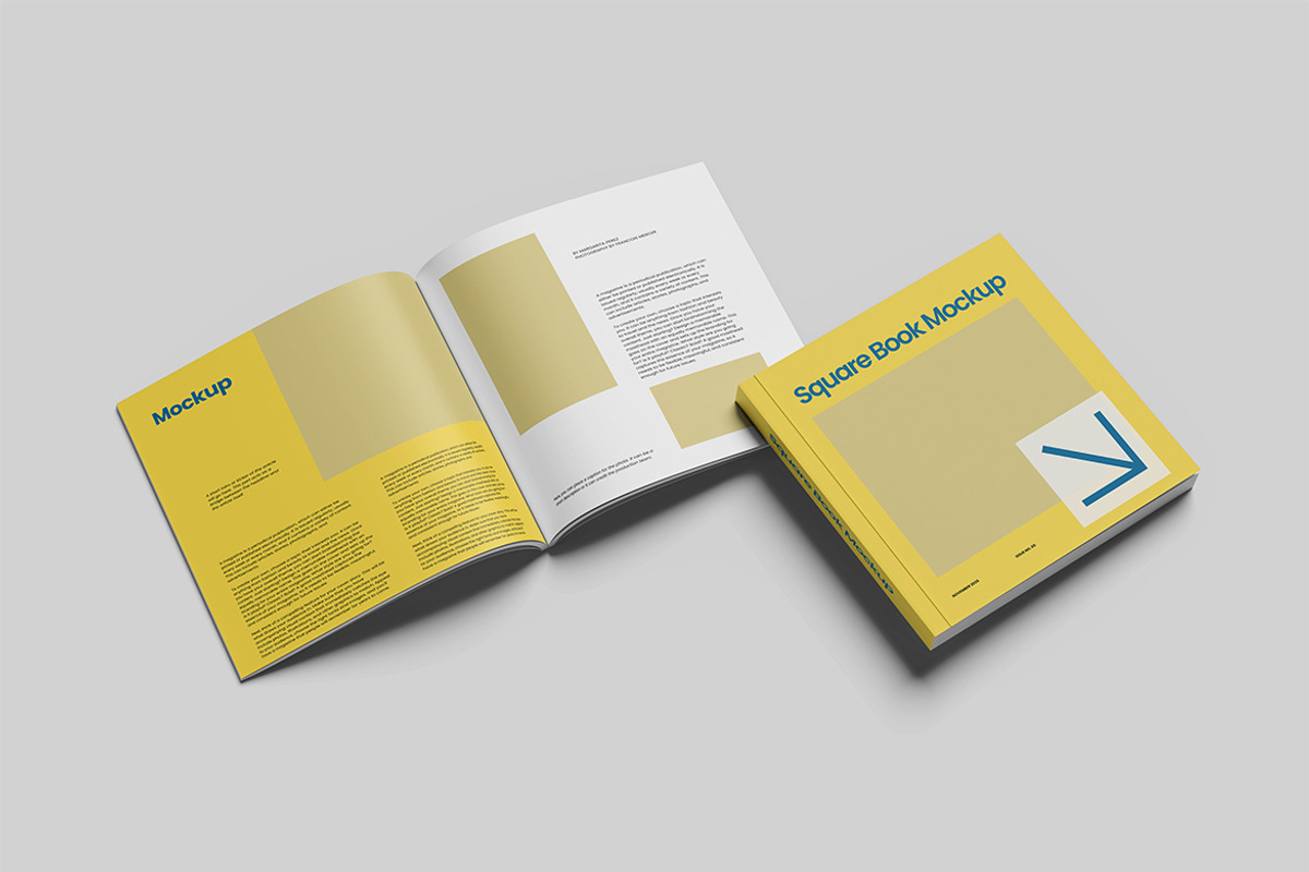 Square Book Mockup, a Books & Magazine Mockup by Design Source_ (Photo 4 of 4)