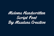 Malema Handwritten Script Font, a Script Font by Maulana Creative (Thumbnail 5 of 10)