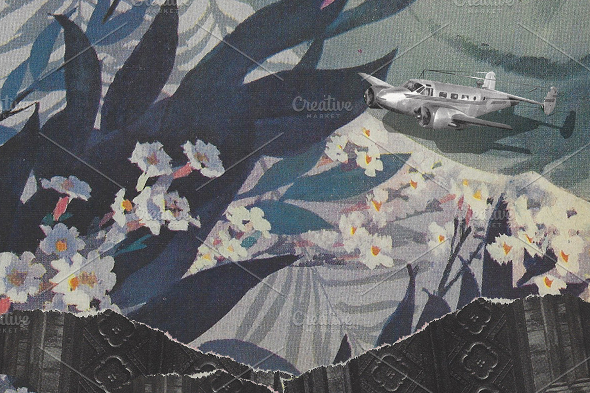 Graphic Collage Printable Art, a Background Graphic by Nine Photography