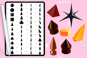 Procreate Spike Metal Stamp Brushes, a Brush Add-On by Revabrush (Thumbnail 4 of 7)