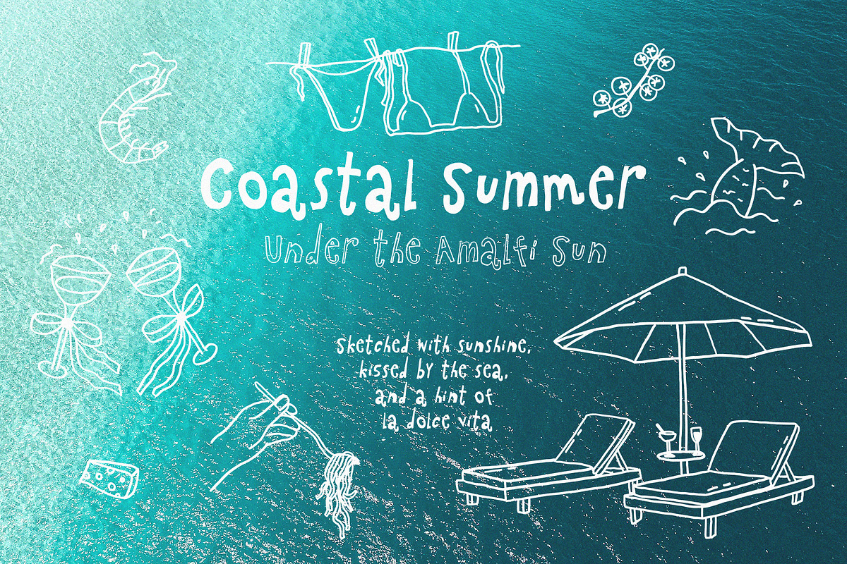COASTAL Summer - whimsical set, a Seasonal Illustration by Madiwaso (Photo 12 of 13)