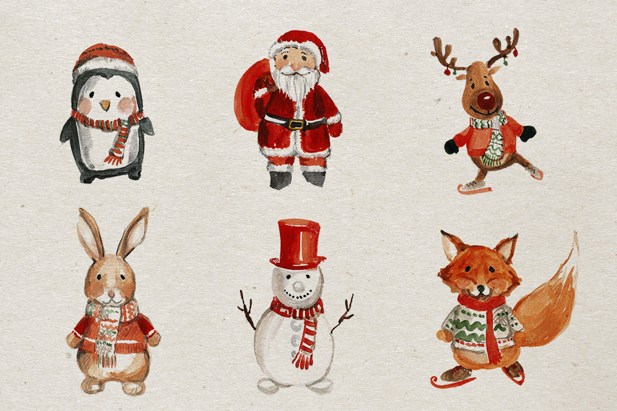 Christmas watercolor, an Illustration by Art Loft (Photo 2 of 5)