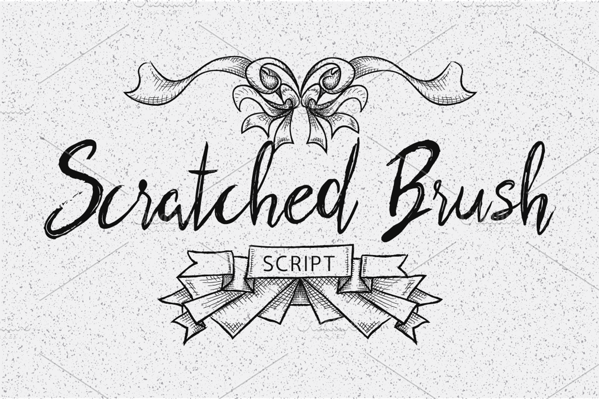 Scratched Brush Script Font