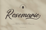 Rosemarie, a Script Font by Goresan Studio (Thumbnail 1 of 15)