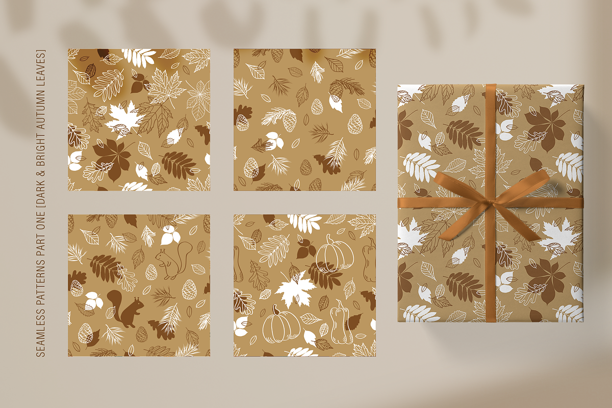 Autumn Seamless Patterns, a Pattern Graphic by Tkoko vectors & patterns (Photo 3 of 11)