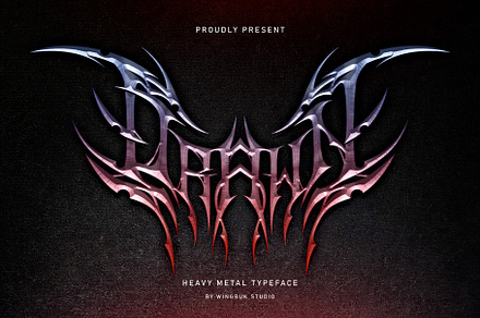 Drawn | Metal Font, a Blackletter Font by WingBuk