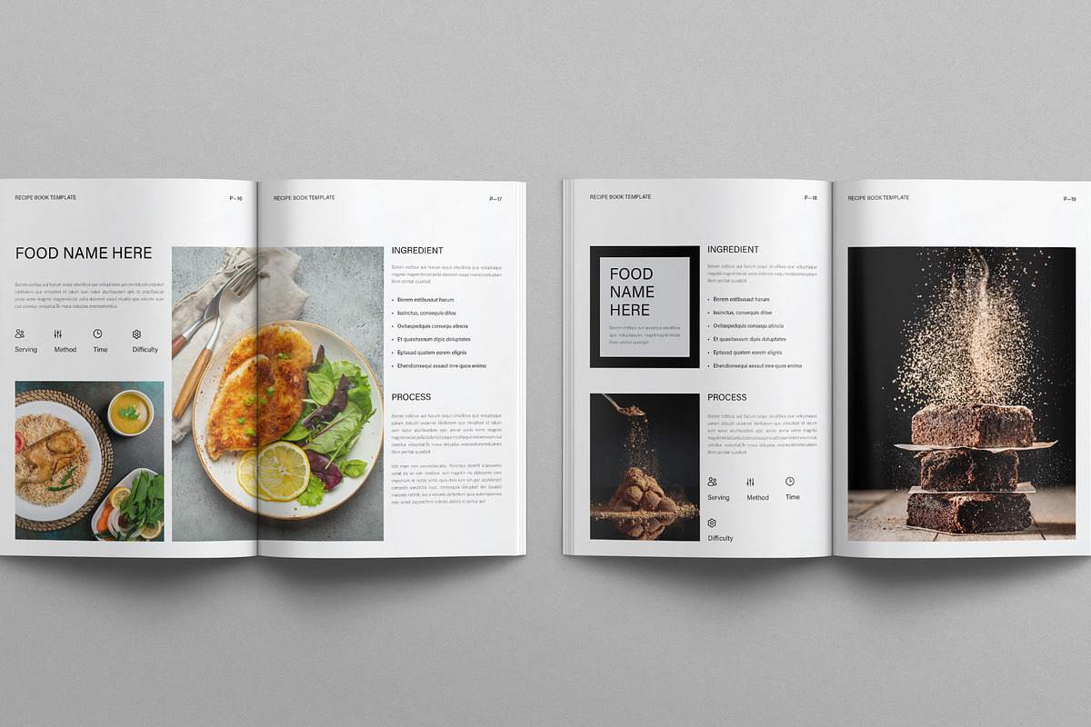 Recipe Cookbook Template, a Brochure Template by E-Type (Photo 7 of 8)