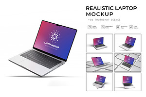 Realistic Laptop Mockup