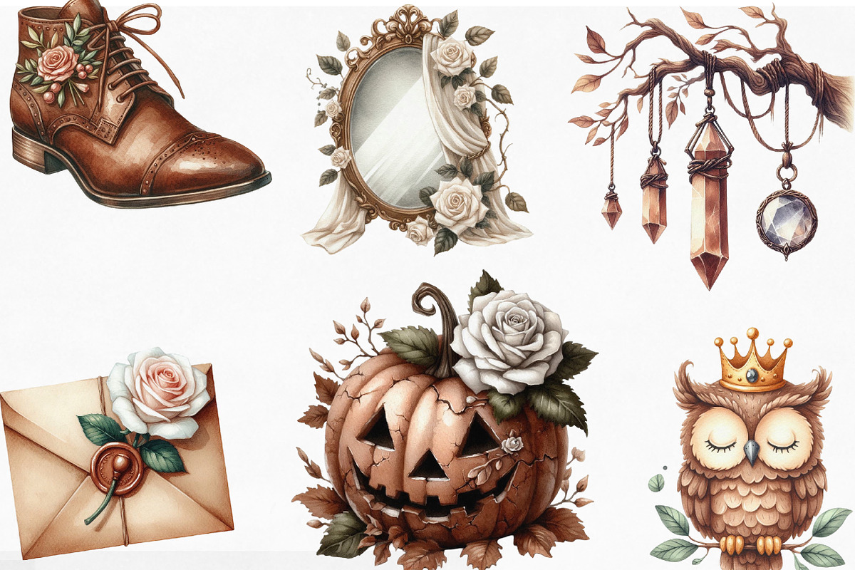 Brown Halloween Clipart, an Illustration by Designking (Photo 4 of 4)