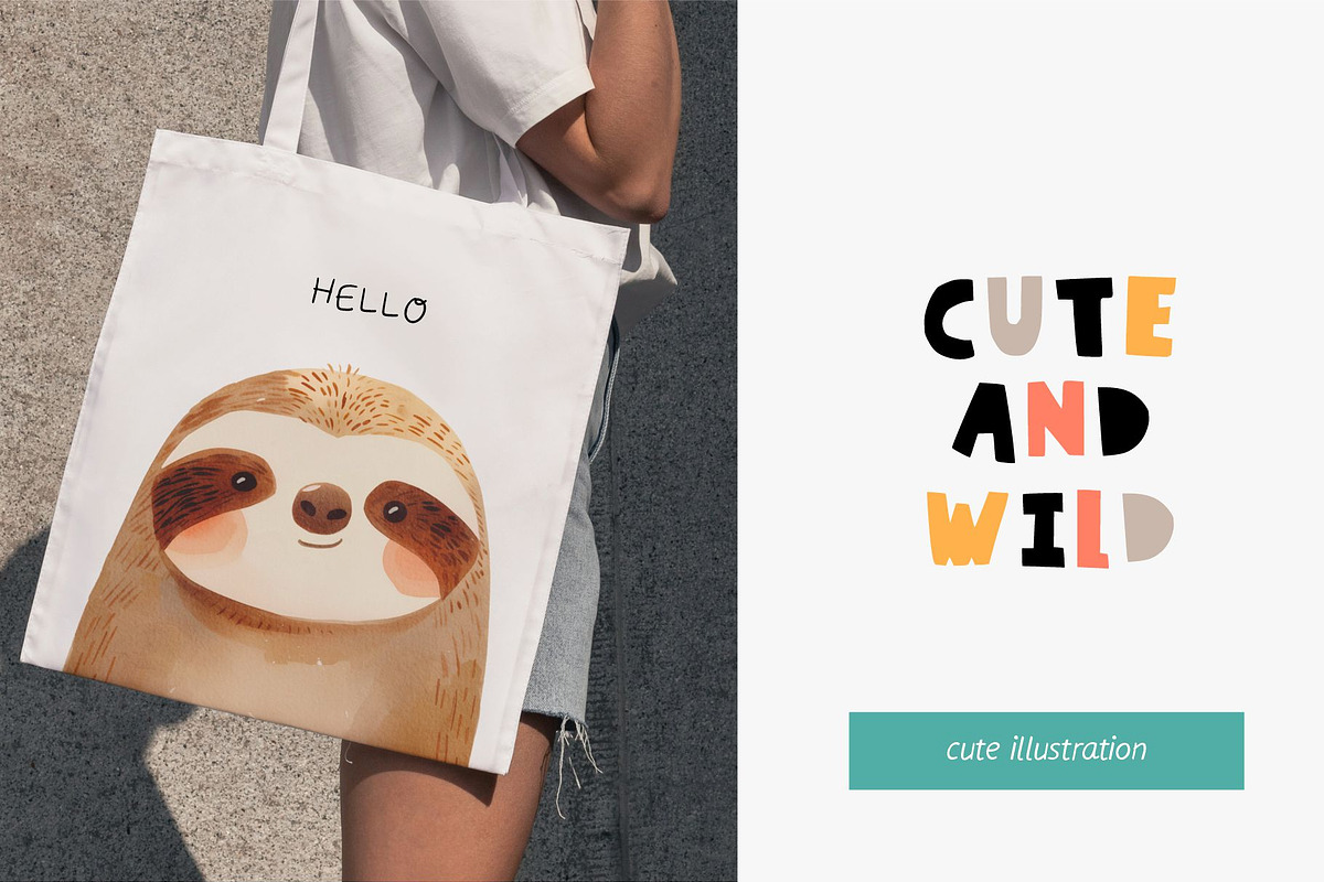 Cute Animals Portraits, a Decorative Illustration by MilaCreator (Photo 5 of 7)