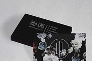 Black Floral business card template, a Resume Template by MH Design Template (Thumbnail 3 of 4)