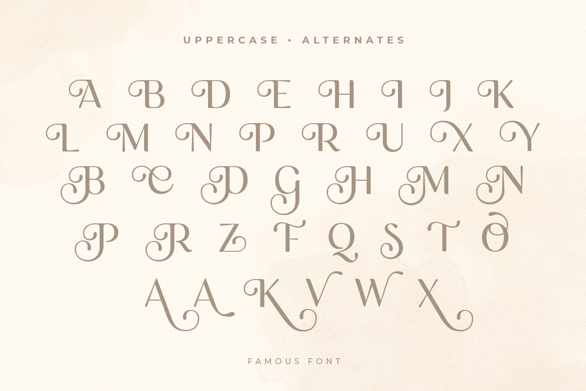 Famous - Modern Feminine Beauty Font, a Sans Serif Font by Sensatype (Photo 28 of 33)