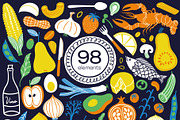 Folky Feast Graphic Collection, a Food Illustration by rouxsupplyco (Thumbnail 9 of 12)