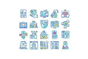 Reviews Of Customer set Icons hand, an Object Illustration by pikepicture