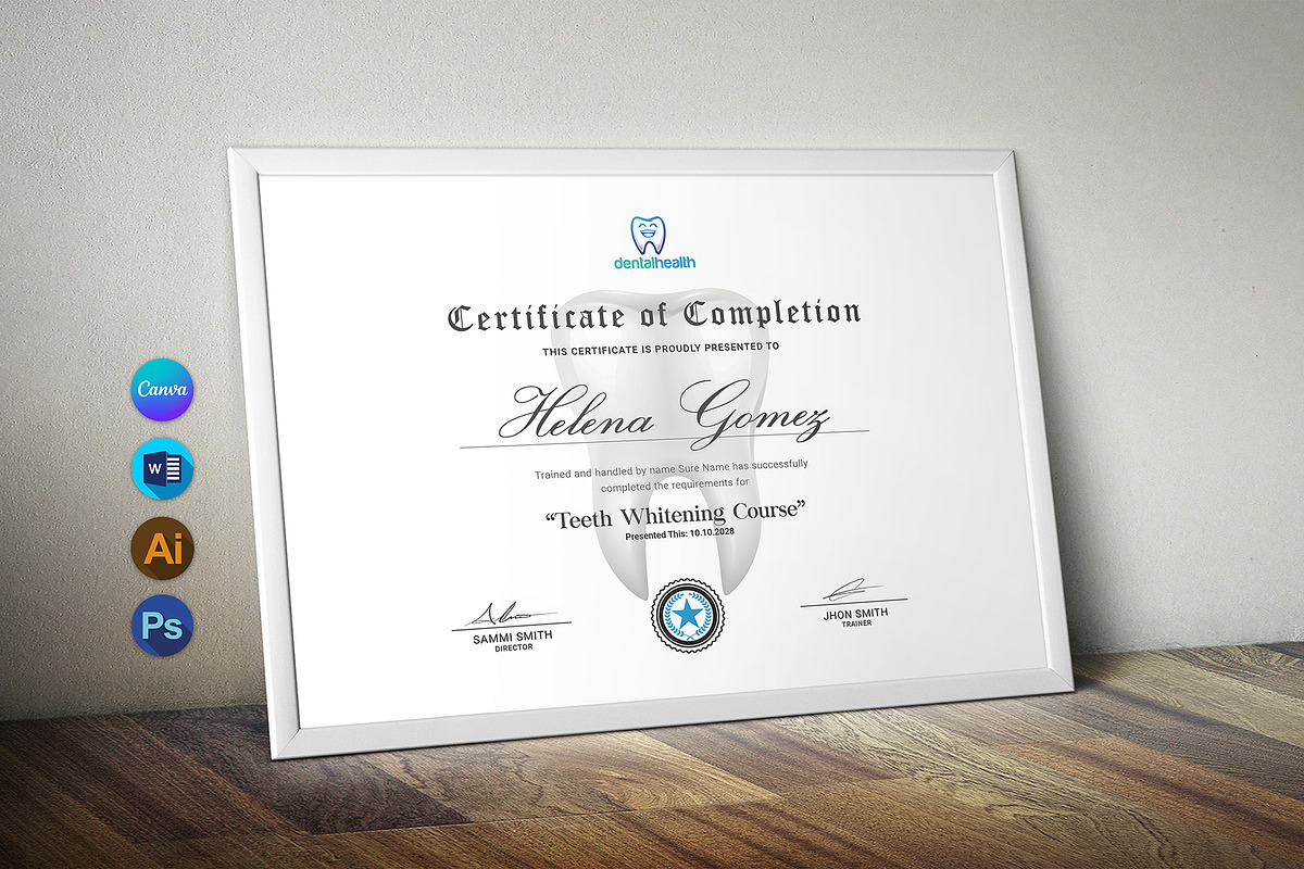 Dental Assistant Certificate, a Stationery Template by DesignDevisers (Photo 1 of 10)