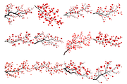 Watercolor Heart Branches Clipart, a Decorative Illustration by stickermadness (Thumbnail 2 of 4)