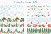 Winter Holidays watercolor clipart, an Illustration by susie-p-art (Thumbnail 11 of 18)