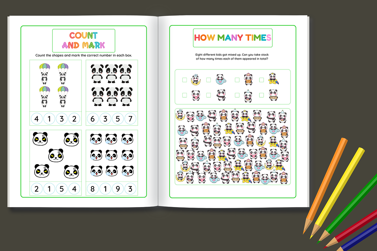 Kawaii Panda Activity Book for Kids, an Education Illustration by LA Design (Photo 4 of 10)