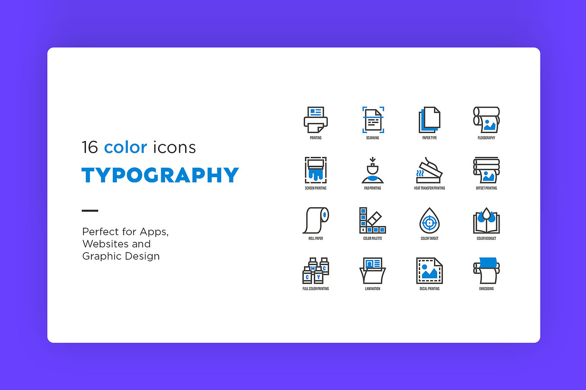 Typography | 32 Icons Set, an Outline Icon by Marina Silence (Photo 4 of 16)