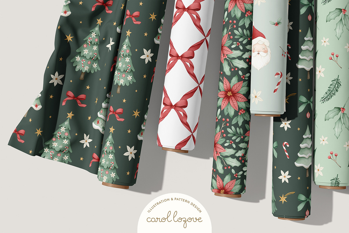 Watercolor Whimsical Christmas Set, a Decorative Illustration by Carol Lozove (Photo 22 of 44)