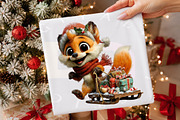 Whimsical Christmas Fox Clipart, a Transportation Illustration by Digital Artistic99 (Thumbnail 4 of 7)