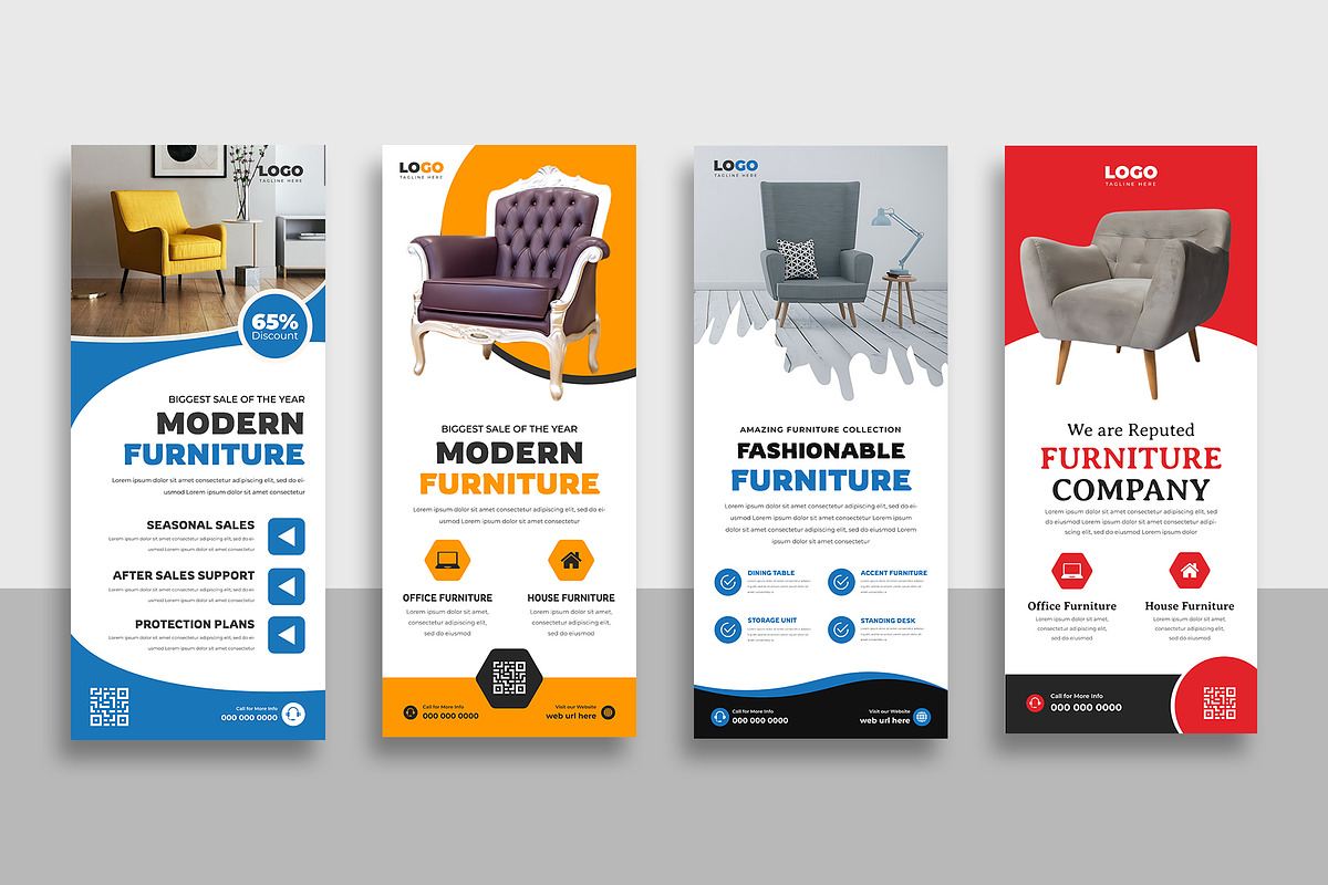 Furniture Sale roll up banner design, a Stationery Template by Designgrove