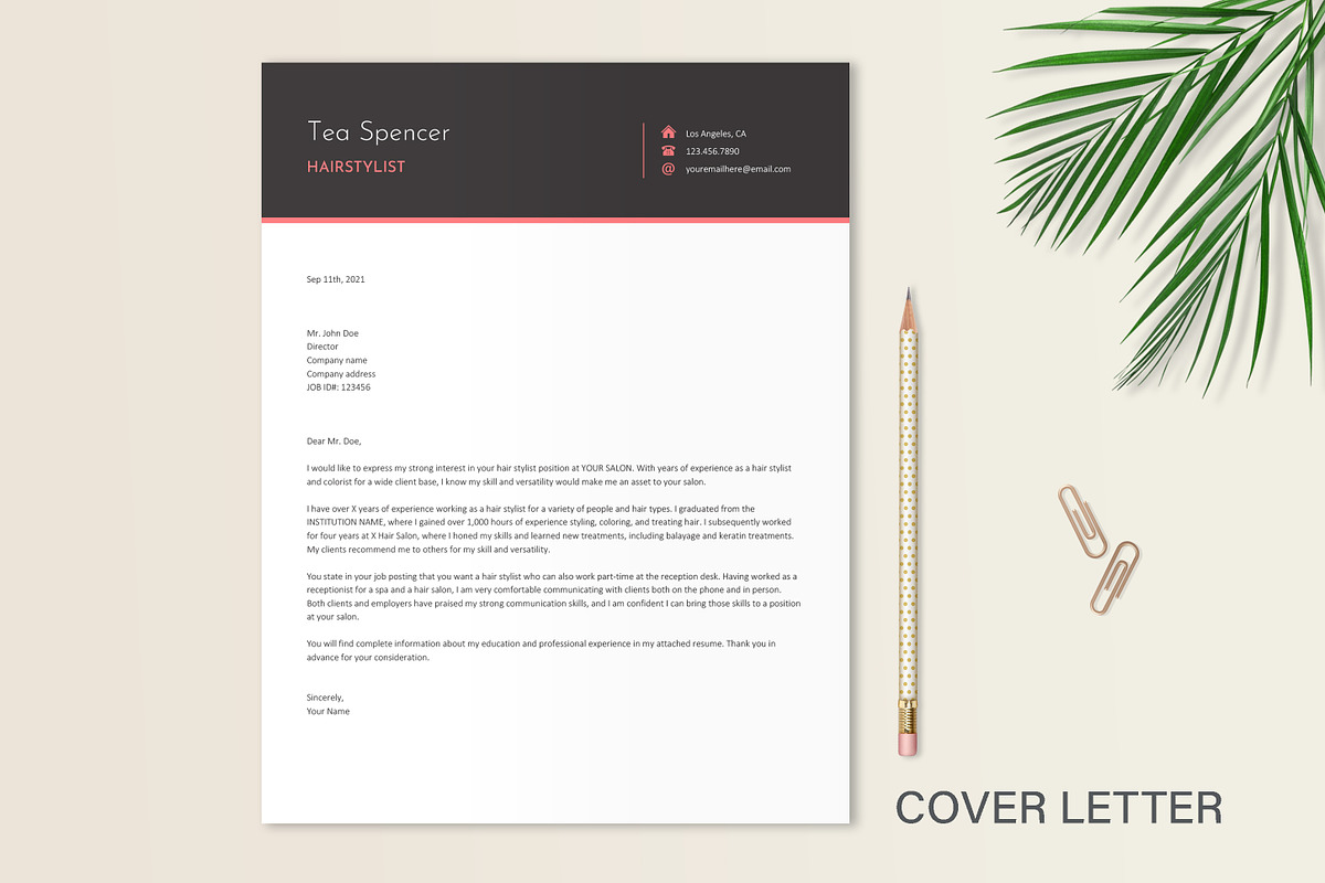 Hairstylist Resume Template, a Resume Template by Stanin Studio (Photo 5 of 10)