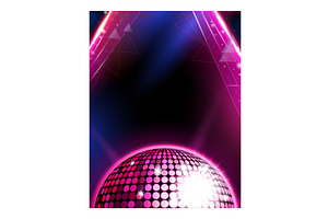 Disco music party poster background, a Texture Graphic by pikepicture