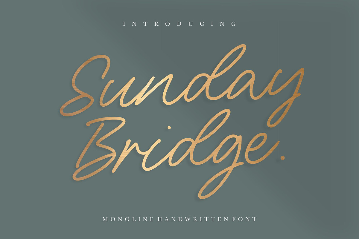 Sunday Bridge - Monoline Handwritten, a Script Font by Letterative Studio (Photo 1 of 7)