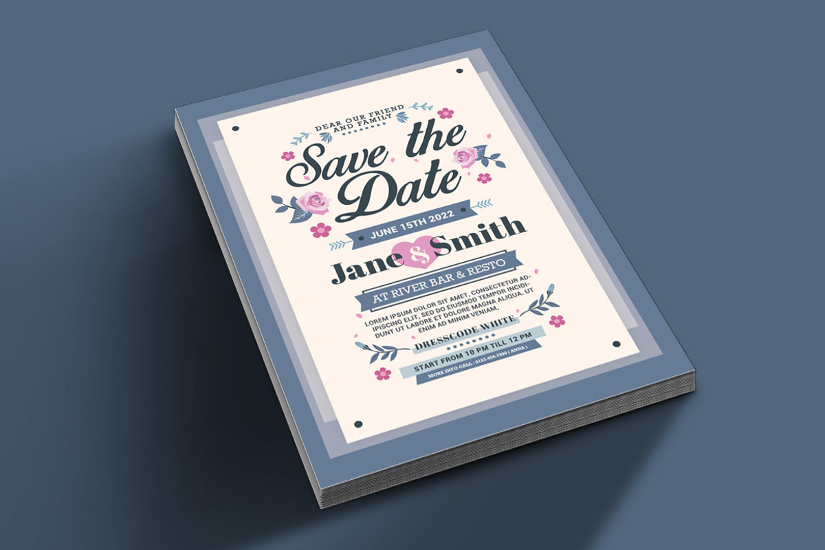 Wedding Invitation Template, a Flyer Template by Muhamad Iqbal hidayat (Photo 2 of 4)