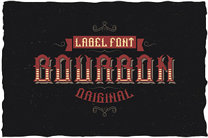 Bourbon Vintage Label Typeface