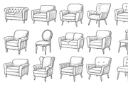Armchairs and Sofas, an Object Graphic by nikagraphic (Thumbnail 3 of 3)