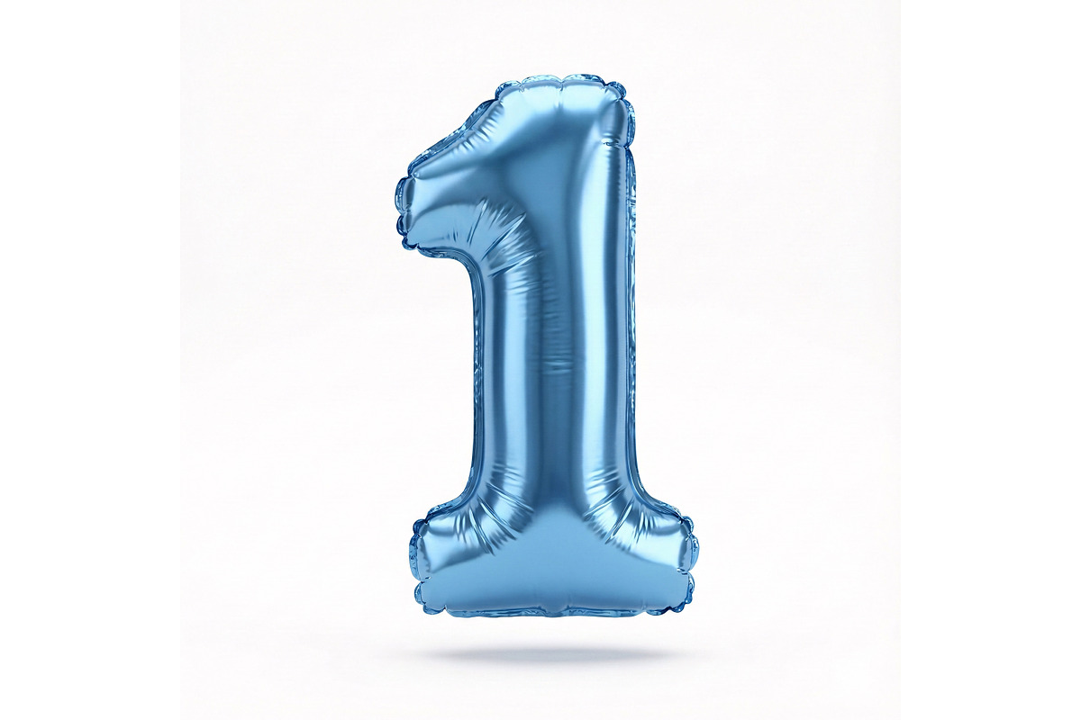 Blue Metallic Number 1 Foil Balloon, a School & Education Photo by shahsoft (Photo 1 of 2)