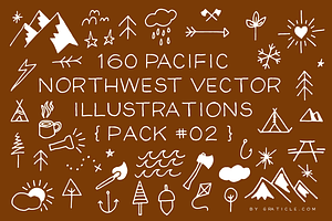 160 PNW Vector Illustrations Pack 02