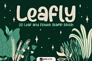 Leafly - Procreate Stamp Brush, a Brush Add-On by Good Java Studio (Thumbnail 1 of 7)