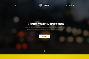 Tinyone Onepage Template PSD HTML