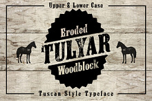 Tulyar Eroded Woodblock Font