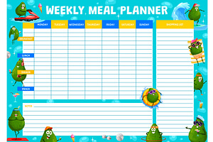 Weekly Meal Planner And Avocado