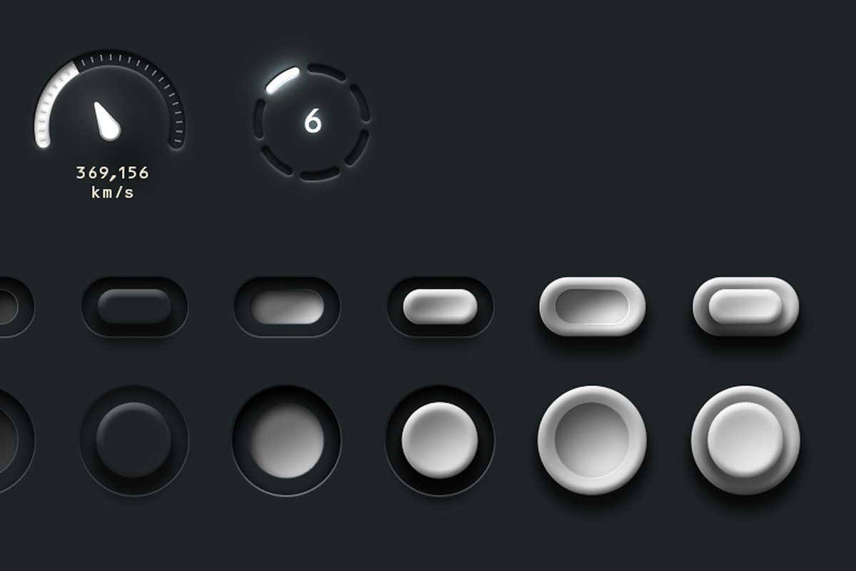 Buttons and Switches - Mega UI V1, an UI Kit Template by Giallo (Photo 4 of 7)