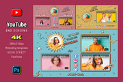 Colorful YouTube End Screens, a Social Media Template by Andrew Skoch Design (Thumbnail 1 of 6)