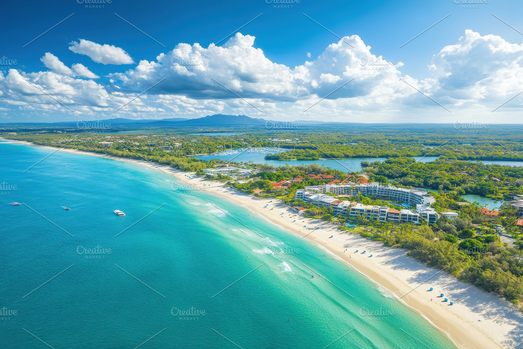 Breathtaking aerial view of Noosa He, a Photo by Iftikhar Alam