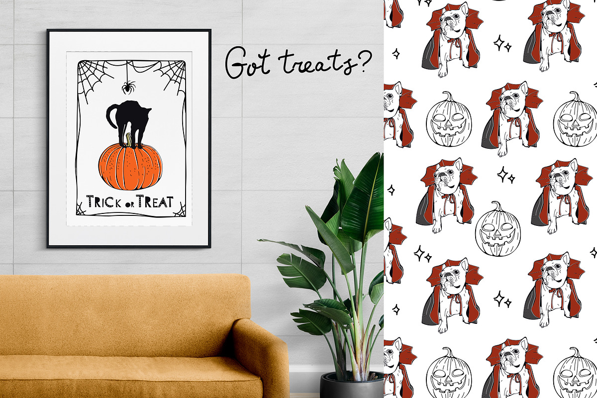 Happy pawloween, an Animal Illustration by Olillia (Photo 9 of 13)